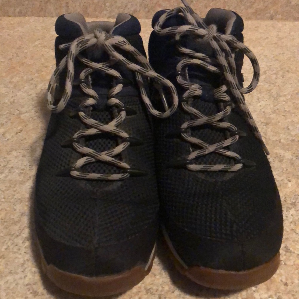 Blue and White Timberland boots